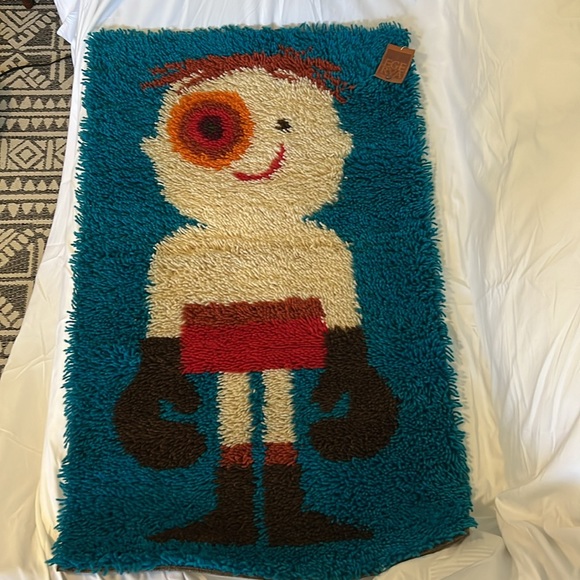 Rya Rug Wall Hanging by lb Antoni "Boxer" (NWT - Vintage) - Picture 2 of 7